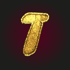 t vector golden letter