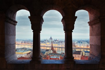 Amazing dawn in Budapest