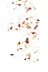 Fotobehang Chili Pepers Sifting chili pepper's flakes  © Natasha Breen