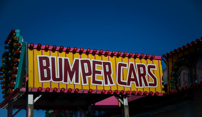 bumper cars sign