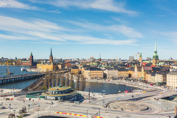 Stockholm, aerial view on a sunny day