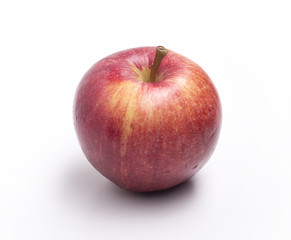 Red apple on light background