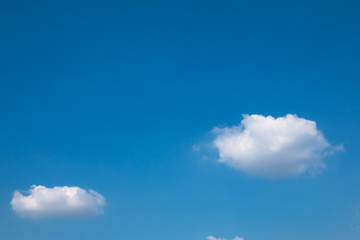 blue sky with clouds closeup