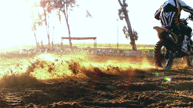 Man riding a motor cross bike