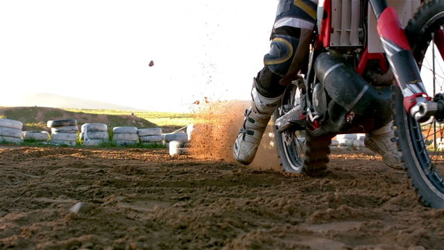 Man riding a motor cross bike