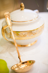 Elegant table set for a catered function