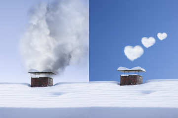 Rauch aus dem Kamin