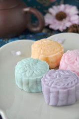 Dish of Colorful Mooncake