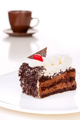  piece of cake on a white background