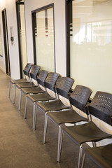 Row chairs for waiting rooms