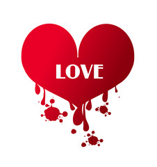 Love heart bleeding