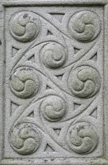 Old stone carved Celtic design 