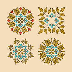 Vector Floral Elements. Vector Printing for Natural Products.