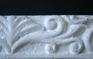 White embossed swirls