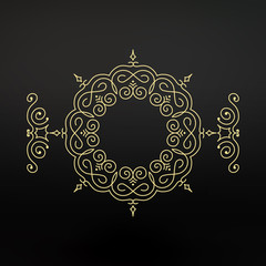 Ethnic Circle Element. Orient Traditional Design. Lace Pattern.