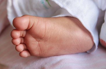 Photo of newborn baby feet