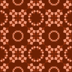 Seamless pattern of geometrical objects in brown shades