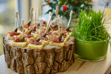 catering food on plate