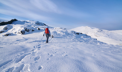 Naklejka na ściany i meble Lake District Mountains in Winter.