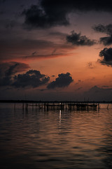 Sunrise with lonely feel