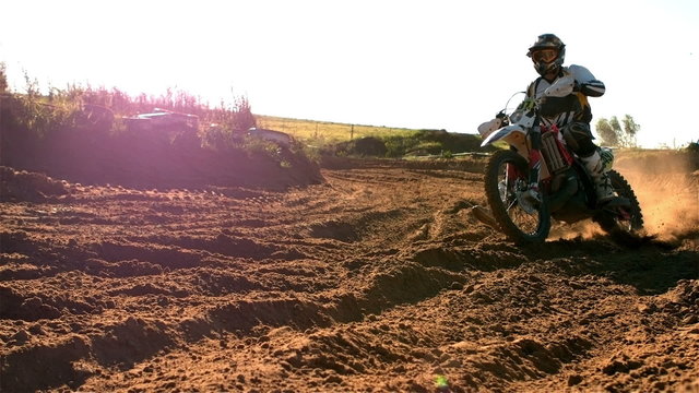 Man riding a motor cross bike