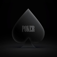 Fototapeta premium gambling card symbol isolated on dark
