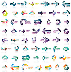 Paper style arrow logos