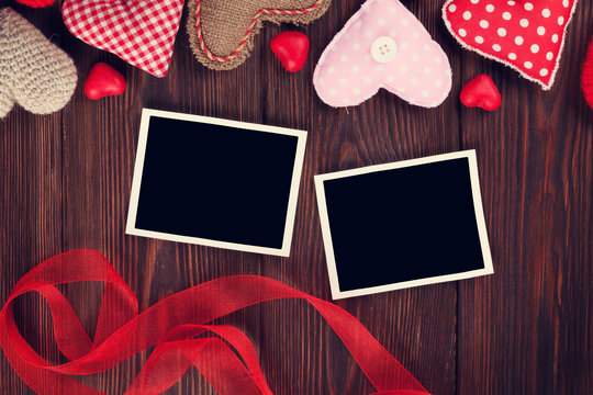 Valentines day photo frames