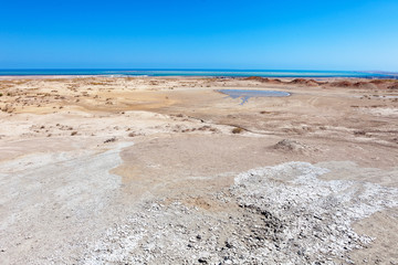 Gobustan mud volcano in Azerbaijan
