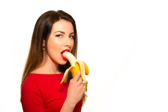 Bananas woman eating Women Eating