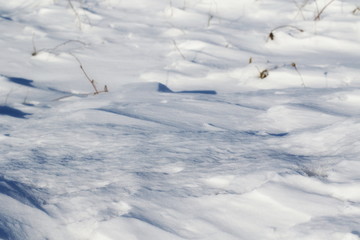 Snowy surface as background