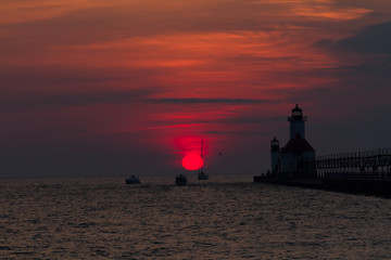 lake Michigan sunset