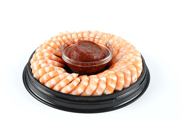 Cocktail shrimps with sauce