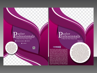 salon and parlor flyer & magazine design template