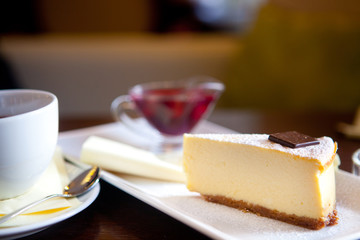 Dessert - Cheesecake with Berries Sauce