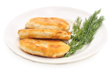 Fried pies with herbs.
