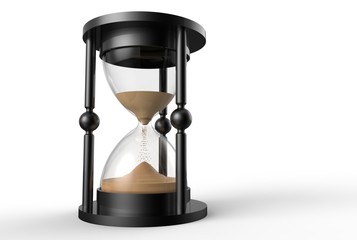 hourglass on a white background