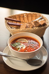 Traditional russian soljanka 