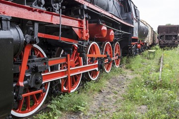 Obraz premium The old steam locomotive