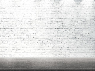 Empty bright interior. 3D render