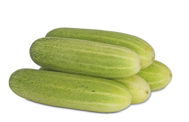 Cucumbers / Fresh cucumbers on white background.