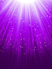 Stars on purple striped background. EPS 8 - 100565493