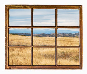 prairie at Colorado foothills abstract