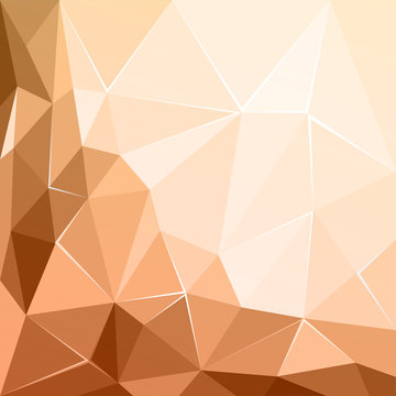 Abstract polygonal geometric faset brown ecru background wallpaper illustration
