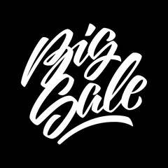 White Big Sale Calligraphy Lettering Badge