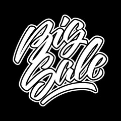 White Big Sale Calligraphy Lettering Badge