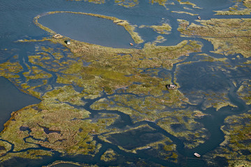 cabane de chasse  de  Gujan-Mestras  vue du ciel
