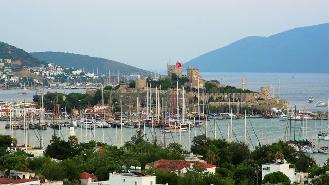 Bodrum, famous holiday destination in turkey, timelapse, 4K