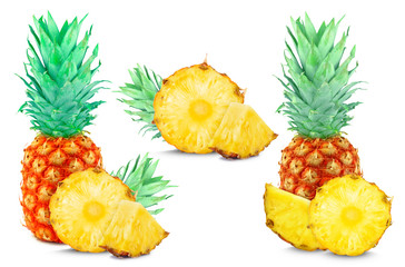 pineapple collage isolated
