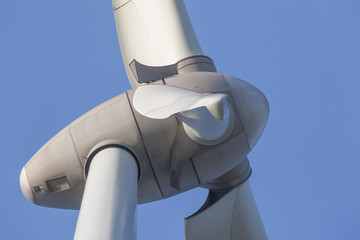 Abstract close up of Wind Turbine producing alternative energy